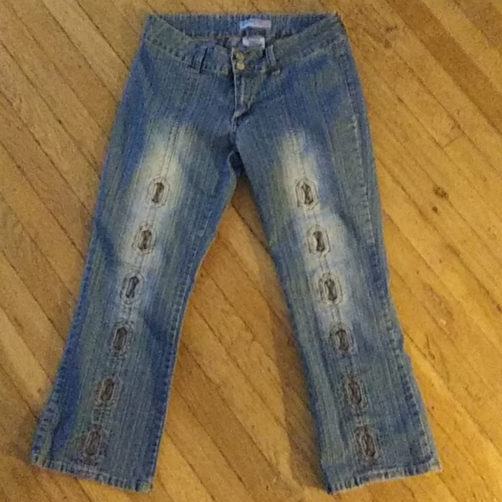 Apollo junior 7/8 blue denim jeans EUC
